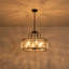 Lustre tambour en verre d'eau 6 lumières-165563378
