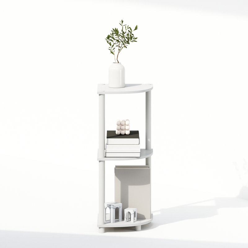 Surat Plastic Shelving Unit, White/White