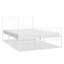Metal Bed Frame with Headboard and Footboard White-1949012228