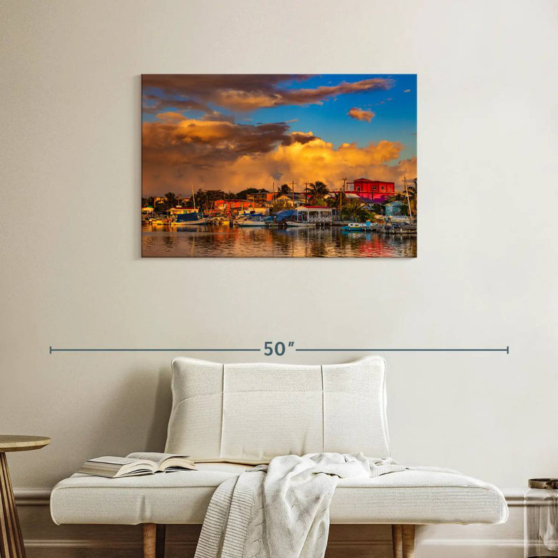 Gillard Belize Seaside Town, 24" H x 36" W