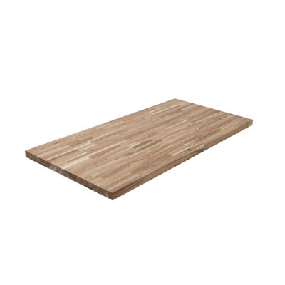 Comptoir en bois d'acacia brut de 4 pi / 50 po Ebern Designs