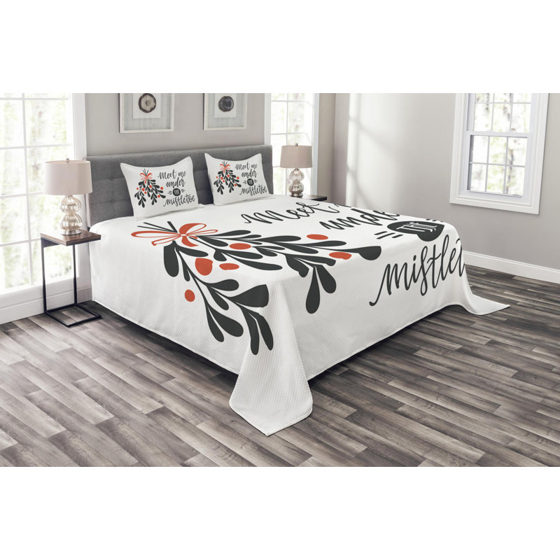 Farmhouse / Country Polyester Coverlet, King Coverlet + 2 Shams