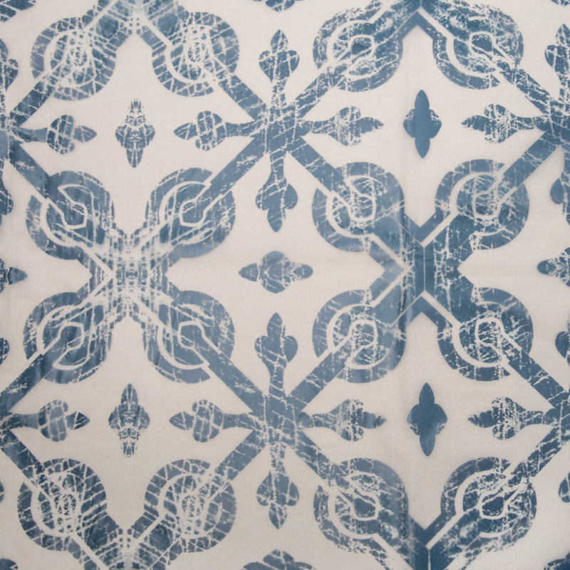 Hephzibah Vinyl Geometric Shower Curtain