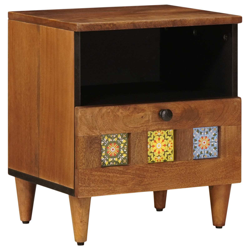 40cm W Solid Wood Bedside Table
