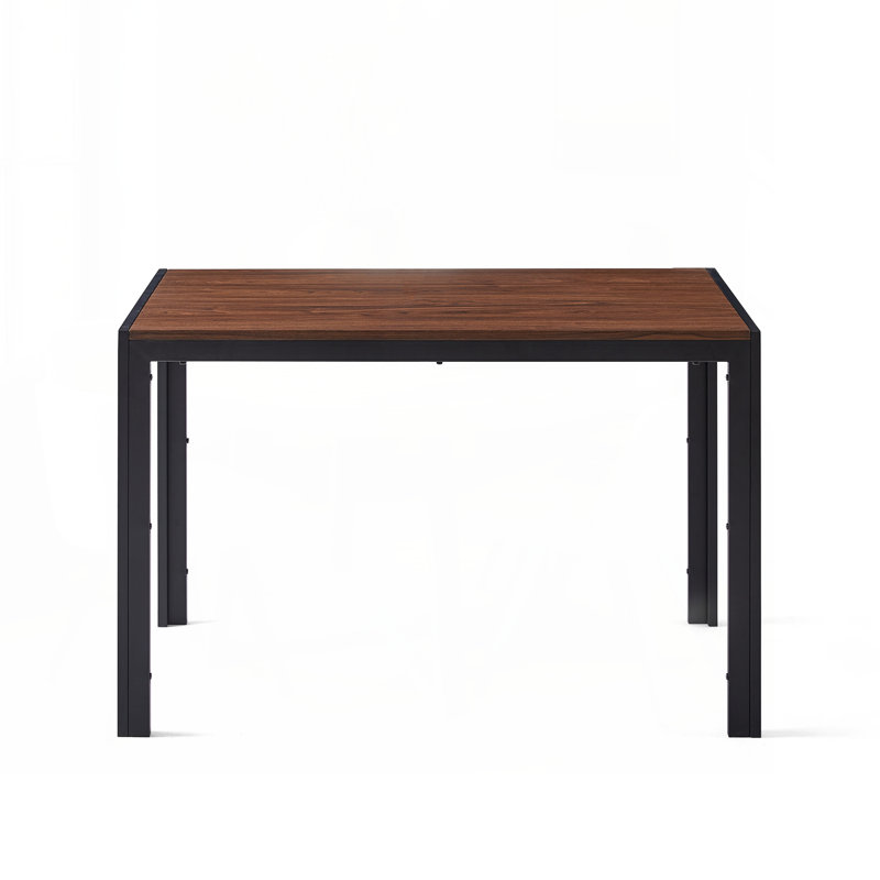 Creative Design Veneered MDF Wood Structure Rectangular Walnut Dining Table