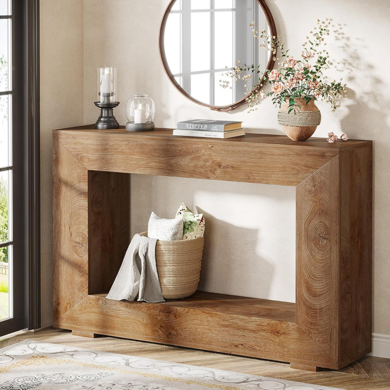 Console 47,2 po pour le salon, table d'entrée pour le couloir, Naturel