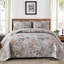 Ensemble de courtepointe 3 pièces Botanical Floral - couvre-lit toutes saisons en microfibre douce et légère-122517523-122517524