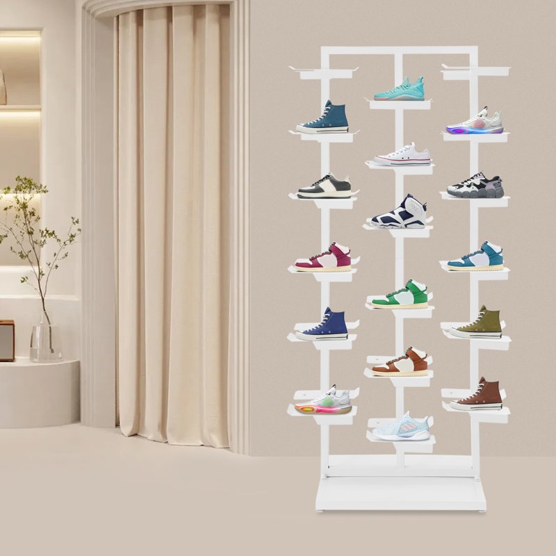 Support à chaussures (36 repose-chaussures), Blanc