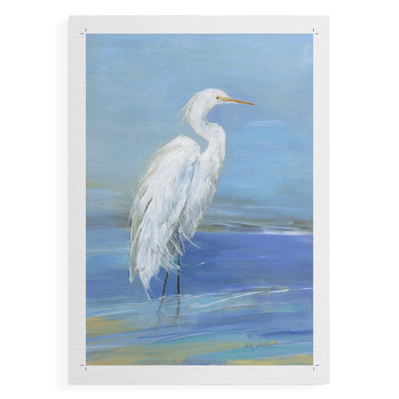 Wading Egret I - Reproduction de toile seulement - NON-CADRE, H 48 po x l 32 po