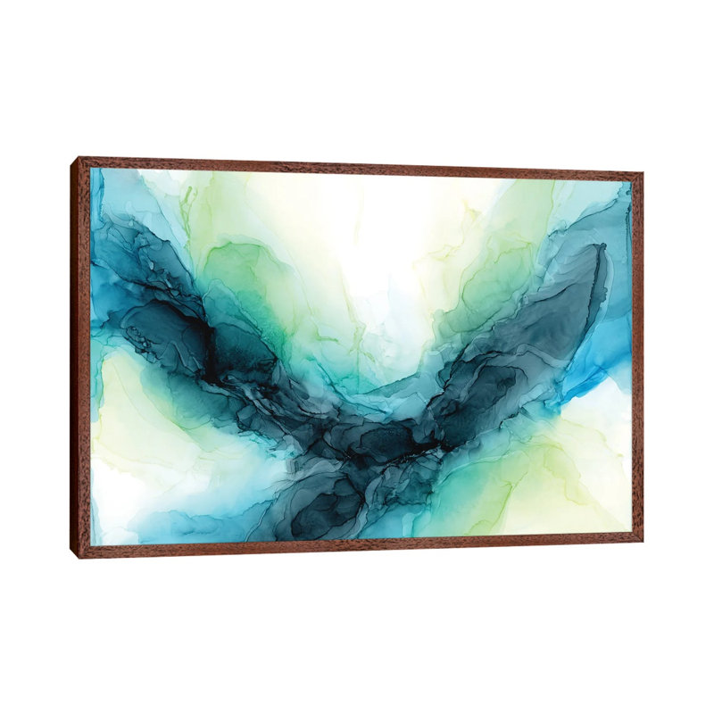 Dramatic Lime by Elizabeth Karlson - Print on Canvas, Brown Framed, 101.6 cm H x 66.04 cm W