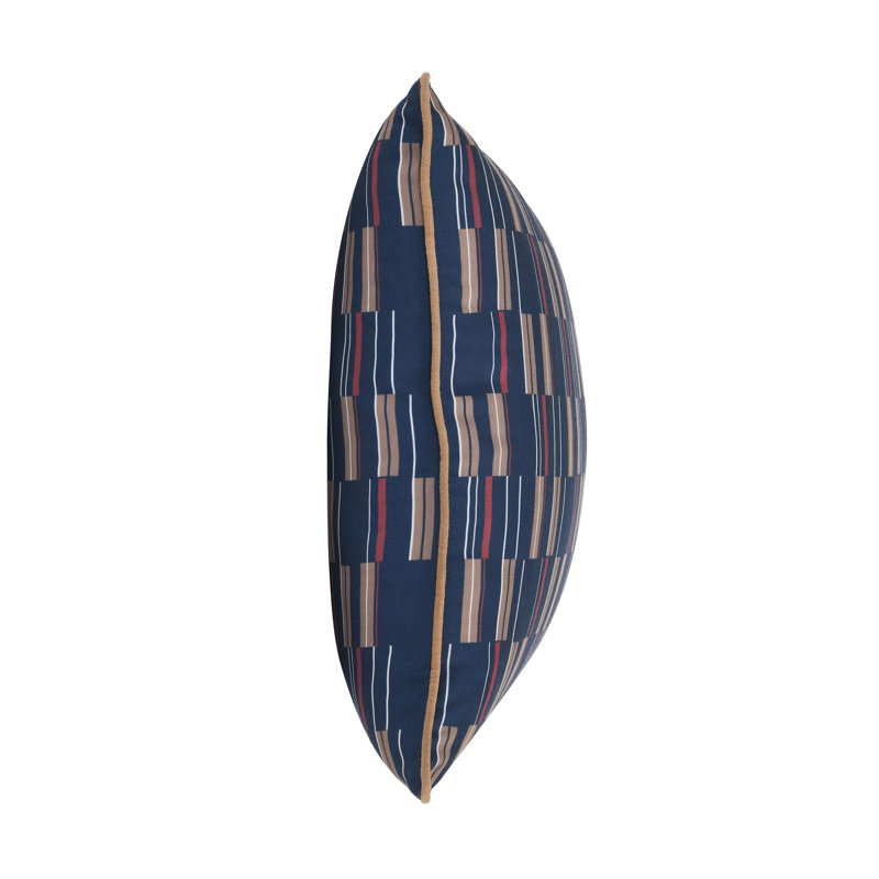 Nantucket Indoor/Outdoor Reversible Throw Pillow, Navy/Beige/Red/White