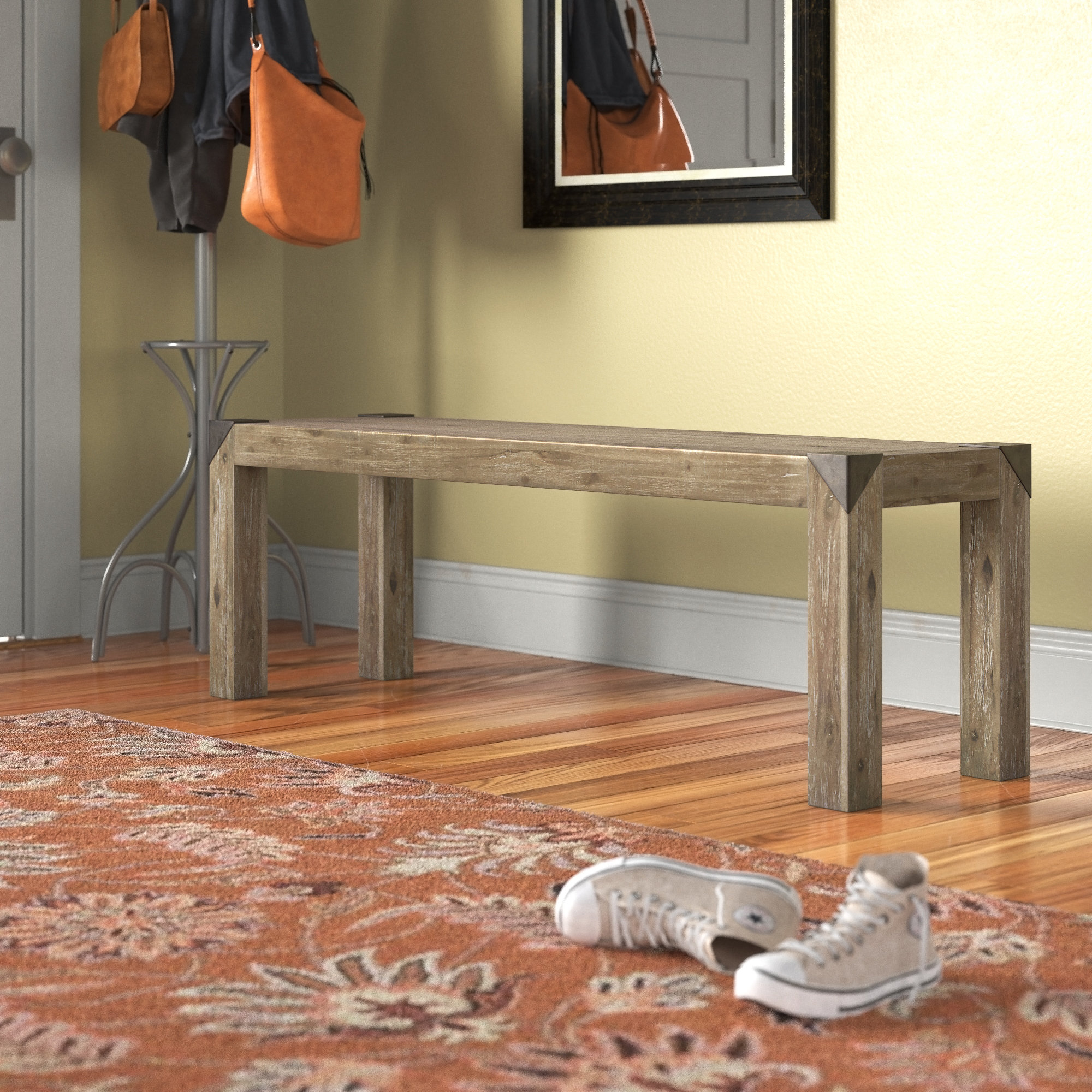 Rosalind Wheeler Solid Wood Bench | Wayfair