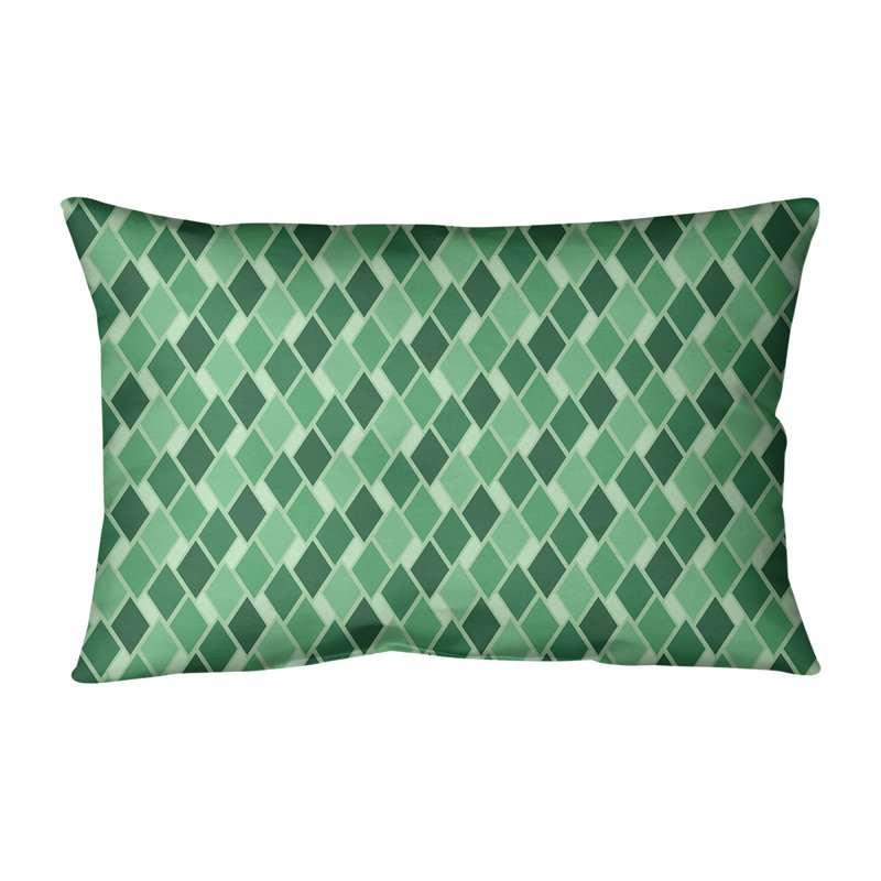 Housse de coussin rectangulaire Katelyn Elizabeth, Polyester / Bourre en polyester, Vert