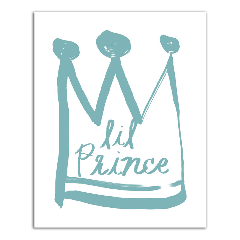 Art sur toile little prince Brewer, H 20 po x l 16 po x P 1,25 po, Bleu sarcelle