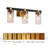 Belser 3 - Light Dimmable Brass/Black Bathroom Vanity Light