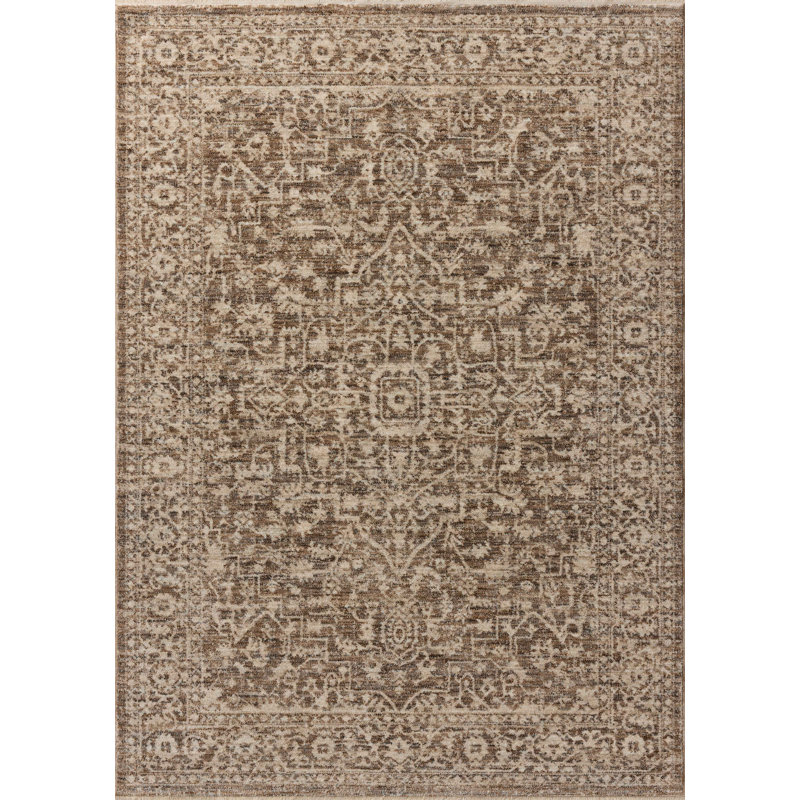 Bungalow Rose Allysan Dark Taupe / Natural Area Rug, Runner 2'7" x 8'