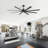84" Industrial Ceiling Fans,Large Ceiling Fan With 8 Reverisble Aluminum Blades, Quiet Dc Motor, 6-Speed Remote, Indoor/Outdoor Ceiling Fans For Patios/Garage/Porch-1641147309