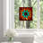 12"H Amelie Quilt Square Stained Glass Window Panel