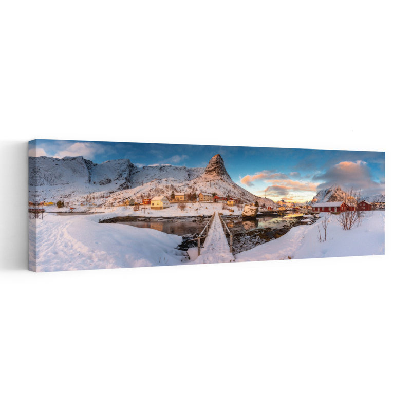 Lofoten Winter Morning by David Martin Castan - Wrapped Canvas Panoramic Print, 30.48 cm H x 91.44 cm W
