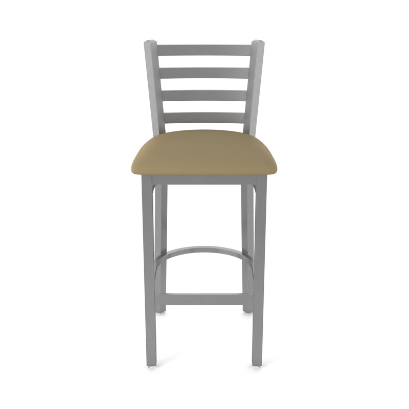 Tabouret de bar Jackie, Vinyle-Brise champagne
