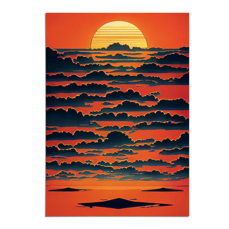 Unusual Sunset View - Wall Art, Paper, 59.4cm H x 42cm W x 3cm D, No Matte