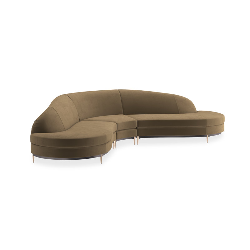 Threes Company Loveseat, Brown