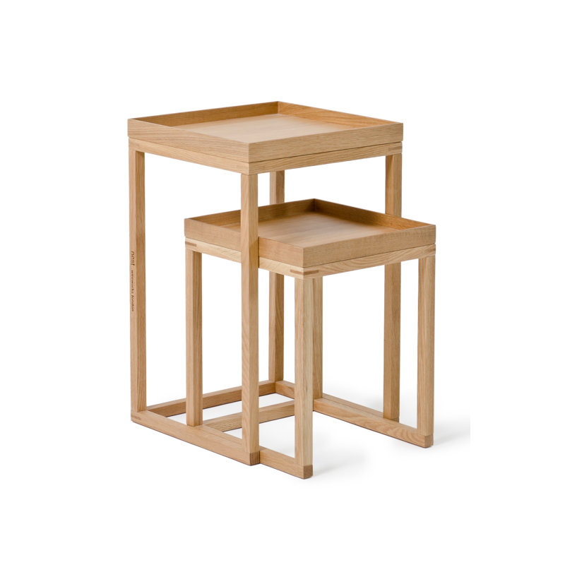Solid Wood Nesting Tables, Brown
