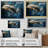 Blue Dancing Dolphines IV - Dolphin Canvas Prints-406001908-406001673