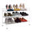 3-Tier (12 Pair) Stackable Resin Shoe Storage Rack-1140764333