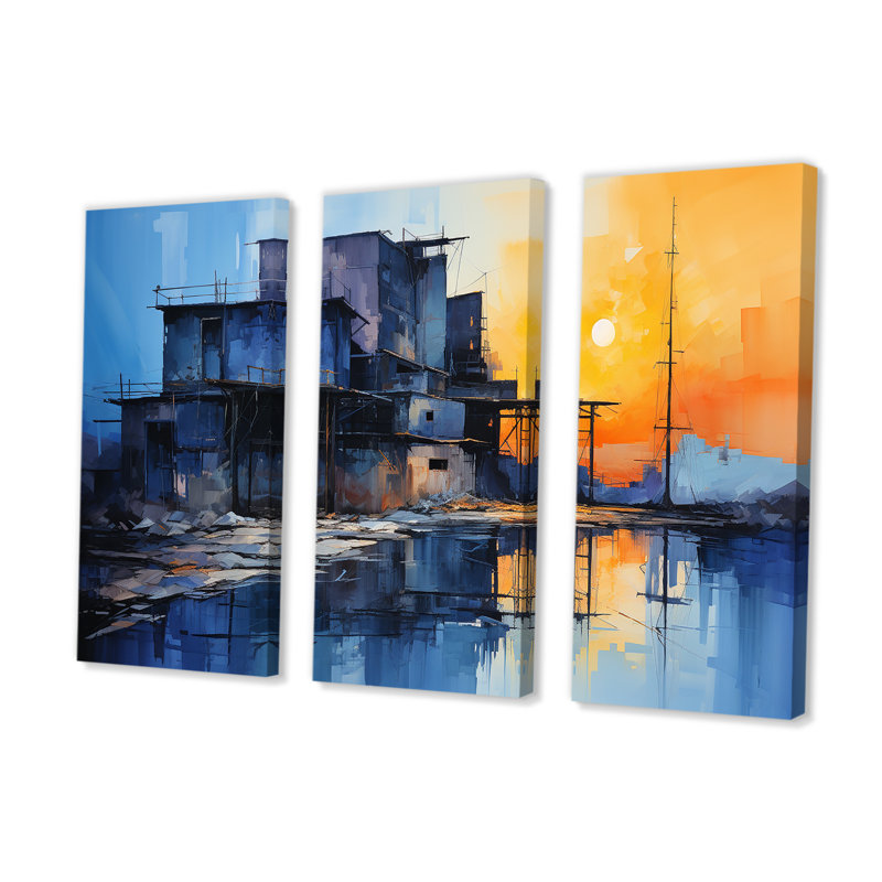 Ensemble de salon d'art mural Cobalt, H 40 po x l 60 po x P 1 po