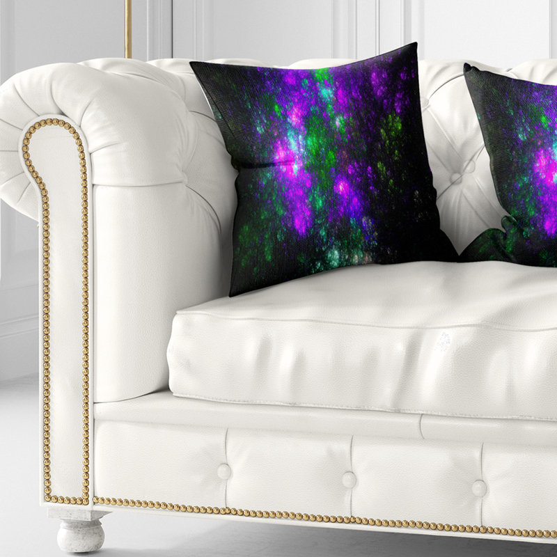 Oreiller d’art fractal lustre supernova explosion Abstract, 16 po x 1 po, Coussin décoratif