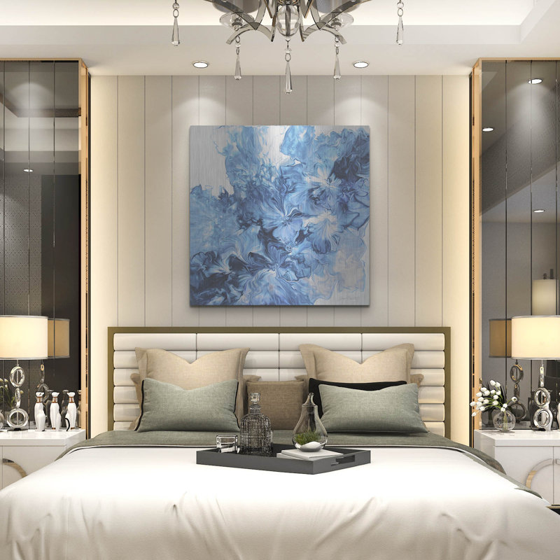  «Abstract Pouring O» par Jean Plout, art mural en métal, 36 po x 36 po, H 36 po x l 36 po