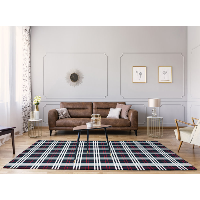 Plaid Indoor Rug, Rectangle 5' x 7'