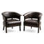 Ensemble de fauteuils d'appoint à oreilles en similicuir pour 2 personnes, fauteuil rembourré à dossier enveloppant, fauteuils à oreilles confortables en tissu avec pieds en bois massif, fauteuil de lecture simple pour le salon de la chambre à coucher-626969720