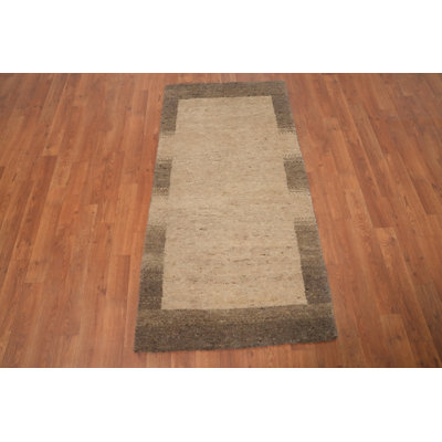 Handmade Wool Gabbeh Oriental Runner Rug 2x5