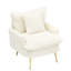 Fauteuil simple en velours côtelé beige de 77 cm (30,31 pouces), tissu doux et assise confortable et relaxante, idéal pour les réunions en salle de conférence.