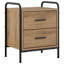 40 cm W Galvanised Steel Bedside Table