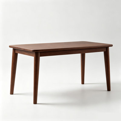 Bureau en bois massif, 160 x 50 cm, bureau moderne en bois d'hévéa du milieu du siècle