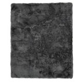 Sheepskin Area Rug in Dark Gray