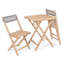 Ensemble bistro de patio d'extérieur pliable 3 pièces Sitges Coastal