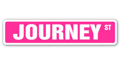 Journey Street Sign Heavy Duty Plastic 4" X 18"
