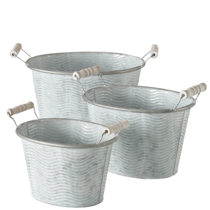 Ensemble de cache-pots en métal 3 pièces