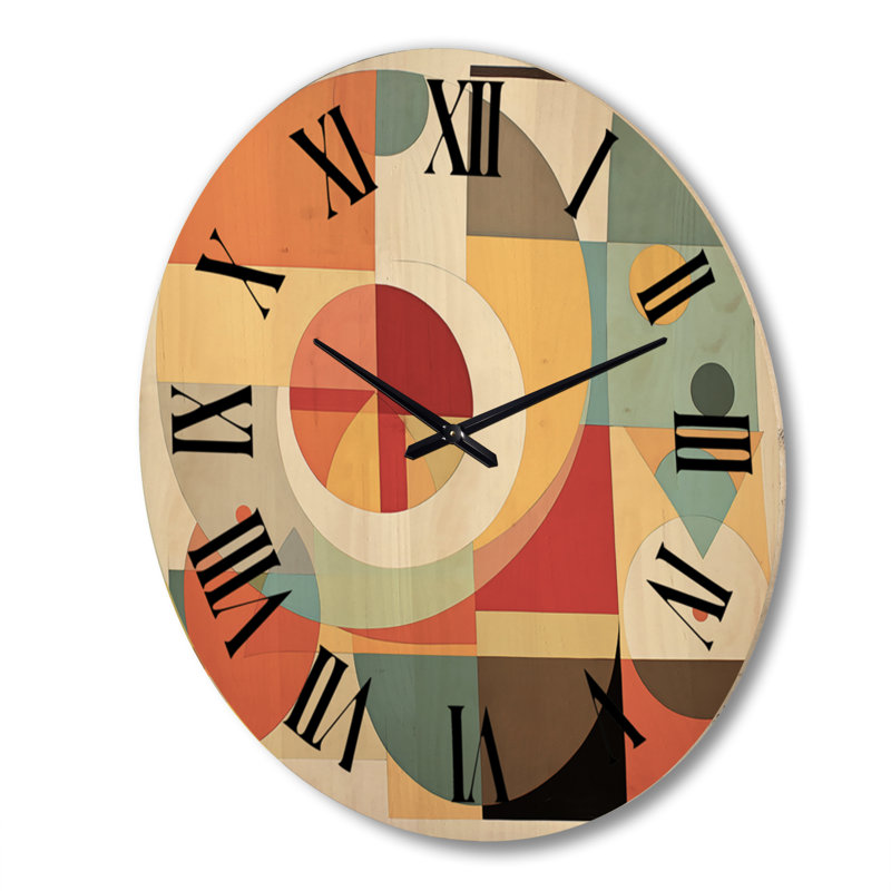 Horloge murale en bois massif Pingry, Très grand