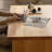 Burlywood Solid Wood Rectangular Coffee Table