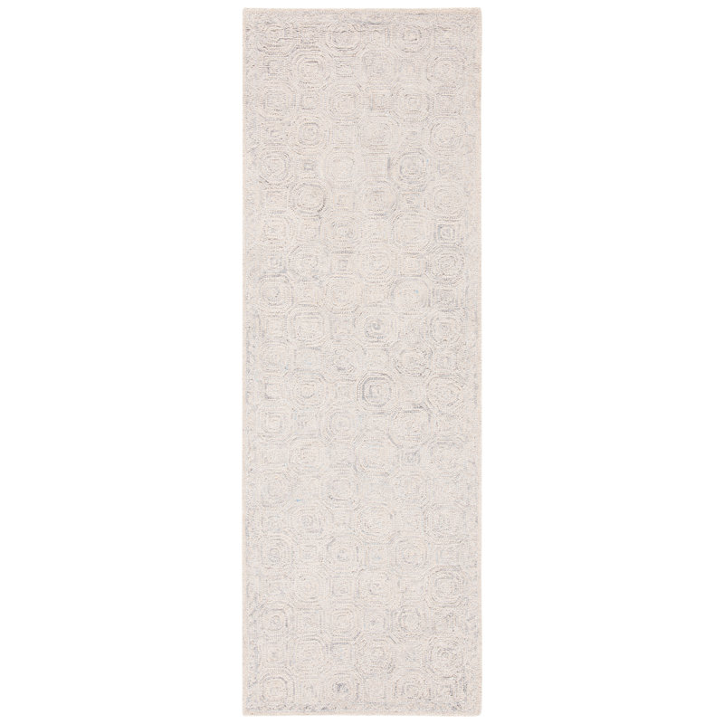Geraint Hand Tufted Wool And Cotton With Latex Geometric Rug, Runner 2'3" x 8'