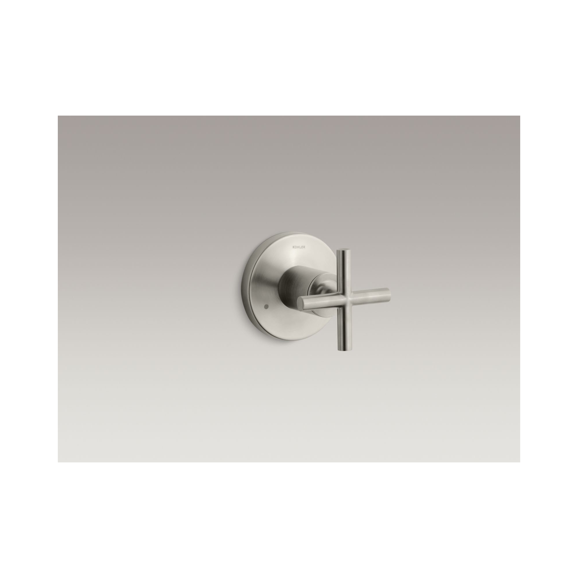 Purist Valve Trim with Cross Handle for Transfer Valve, Requires Valve, Vibrant Brushed Nickel