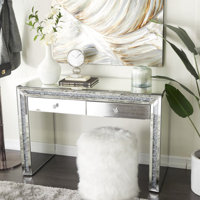 47'' Glass Top Console Table