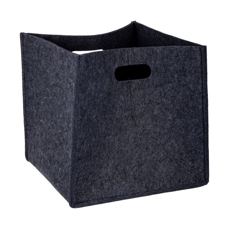 Fabric Laundry Set with Handles, Dark Gray