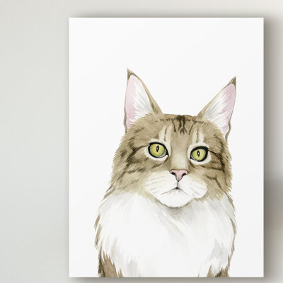 « cat portrait iv », peinture sur toile tendue