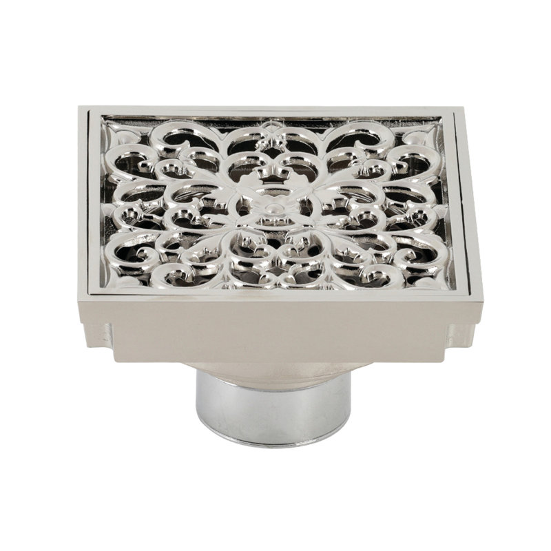 Drain de douche Watercours Scroll Grid, Nickel poli